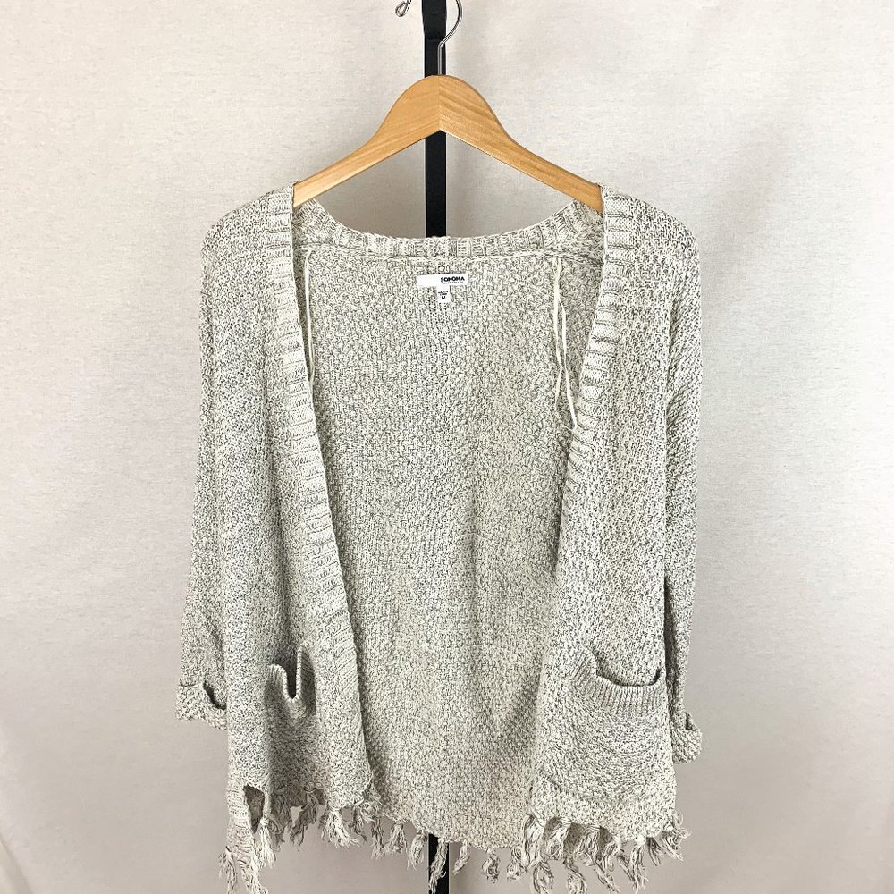Grey Fringe Cardigan
